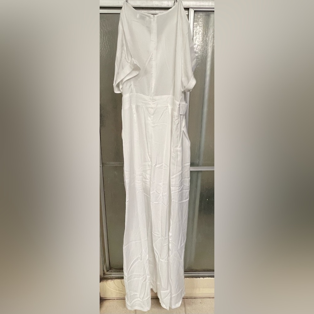 White jumpsuit and it is a little see through